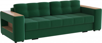 Диван раскладной Доро, изумруд/мдф дуб канадский