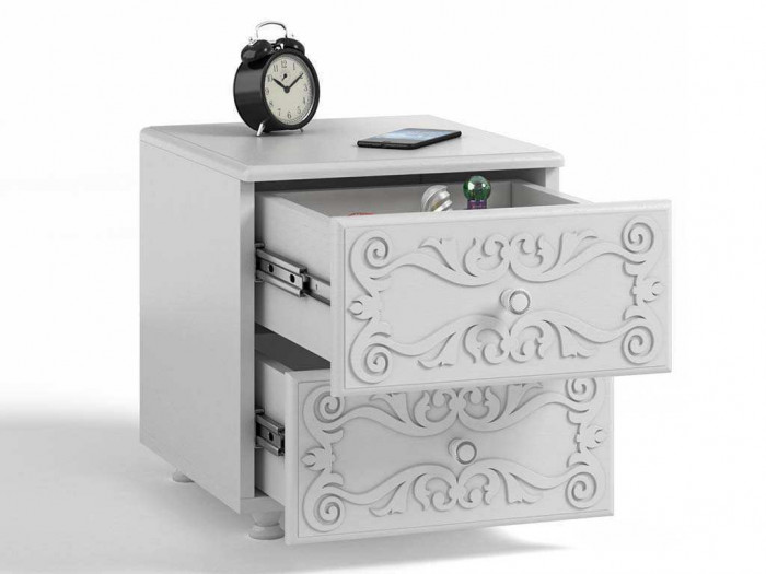 Спальня Италия-1 мягкая спинка белое дерево