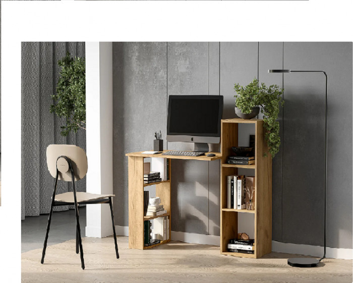 Стол компьютерный Тоскана, дуб золотой