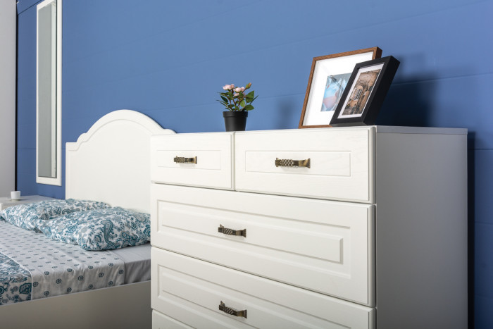 Ливерпуль Кровать 11.08 + основание + ножки, ясень ваниль/белый