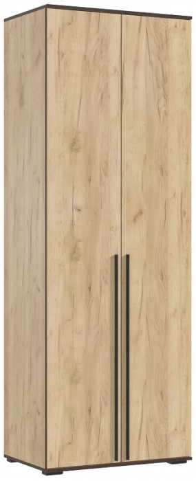 Тумба с зеркалом со шкафом 2-х ств.(800) Норд, Дуб крафт (Кромка ВЕНГЕ)