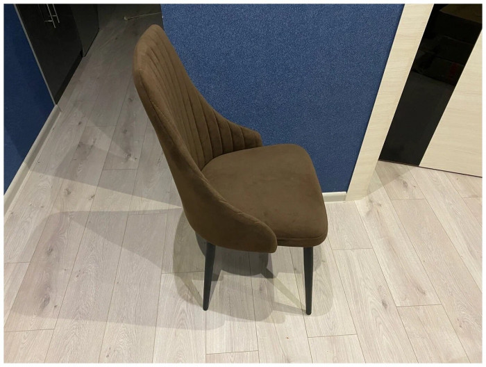 Стул К / черный/велюр шоколад