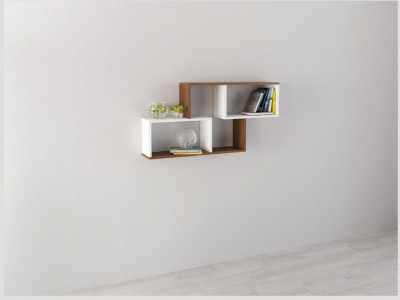 Полка навесная ПН-3 орех донской/белый