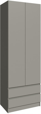 Шкаф Мадрид (0,8) с 2 ящ. без ручек без зеркала, Мокко