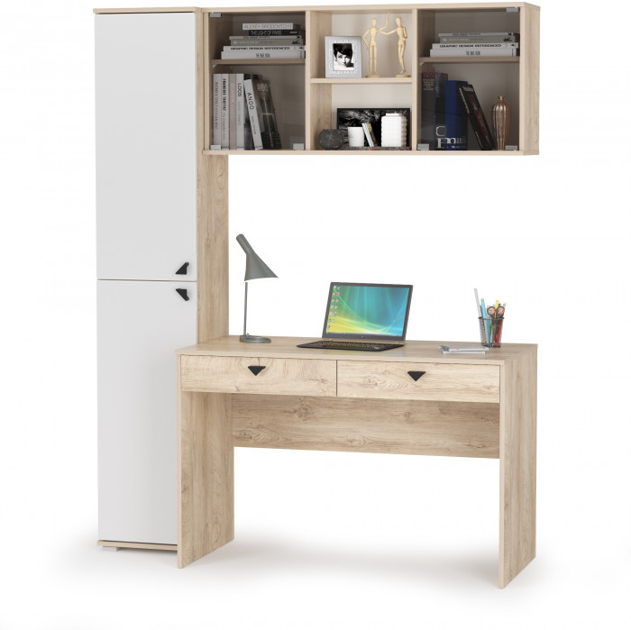 Бостон № 24, дуб эндгрейн элегантный/фасады МДФ милк рикамо софт