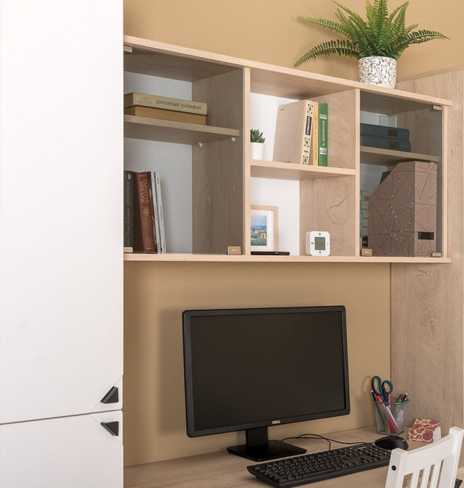 Бостон № 24, дуб эндгрейн элегантный/фасады МДФ милк рикамо софт