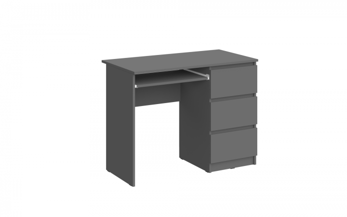 Челси Стол письменный (Белый глянец, Белый)