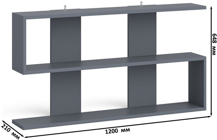 Мори компьютерный стол МС-16 правый + Комод МК1200.10 + Полка 1200, графит/белый