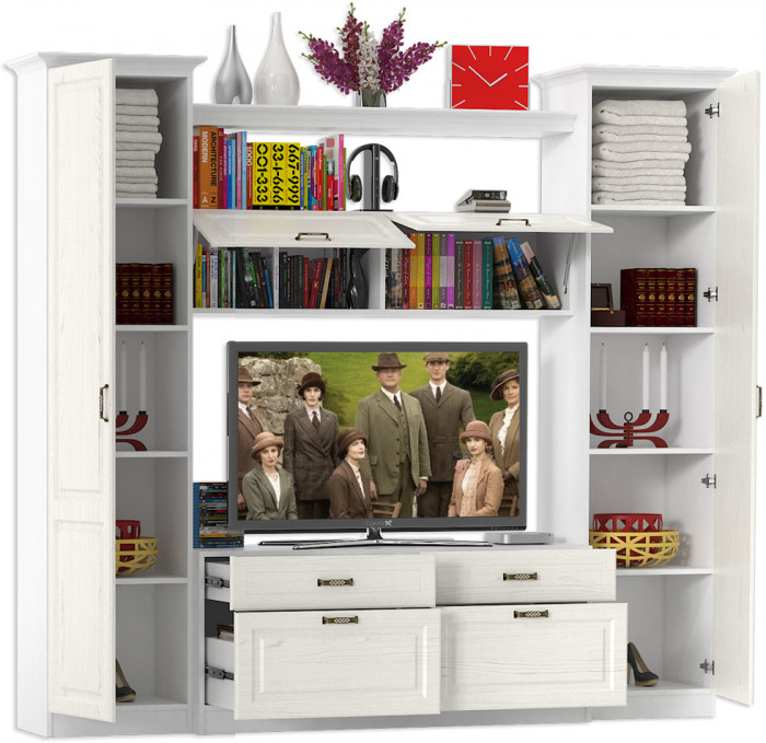 Ливерпуль Набор мебели 2, ясень ваниль/белый