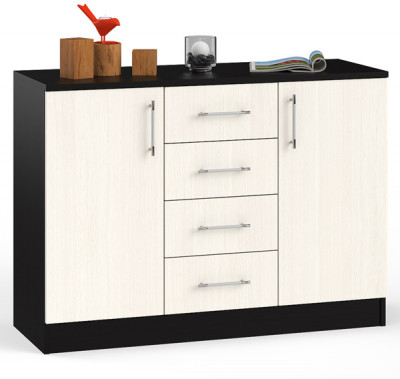 Комод СВК № 2, цвет венге/дуб лоредо, ШхГхВ 120х44х87 см. (Комод Стандарт № 2)