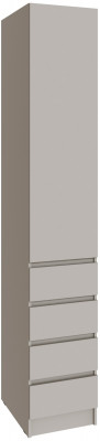 Шкаф Мадрид (0,4) с 4 ящ. без ручек, Кашемир