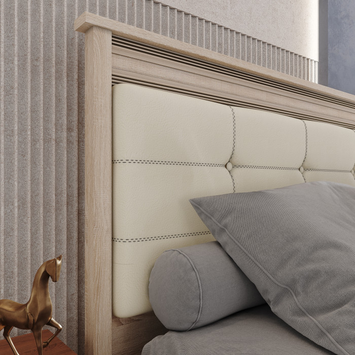 Ливорно Кровать ЛКР-1 (1,4) с ортопедом, Дуб сонома