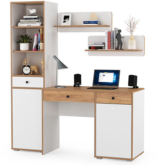 Вуди Компоновка № 04, белый премиум/дуб крафт золотой