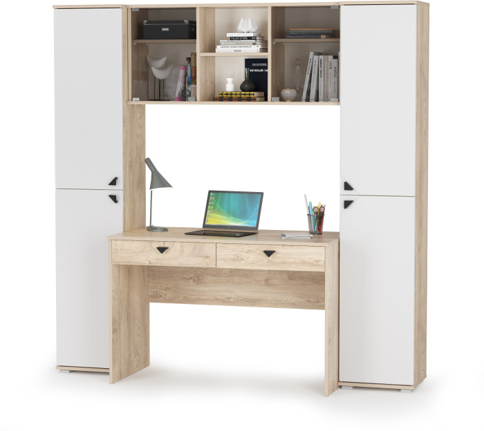 Бостон № 27, дуб эндгрейн элегантный/фасады МДФ милк рикамо софт