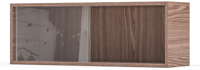 Полка книжная С-МД-КН01, ясень шимо тёмный