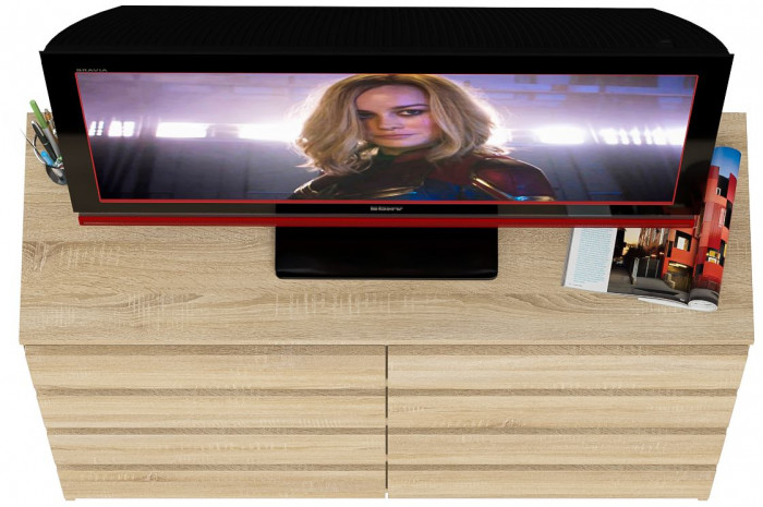 Мори Комод МК1200.8, цвет дуб сонома, ШхГхВ 120,4х41х94 см.