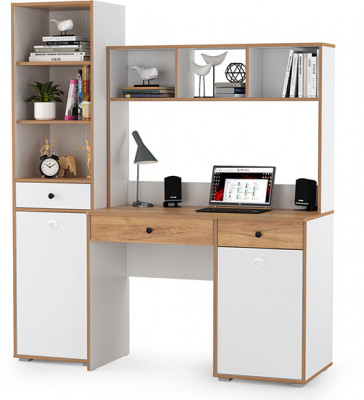 Вуди Компоновка № 05, белый премиум/дуб крафт золотой