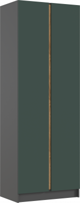 Келвин Шкаф 2-х створчатый 800, Графит/Изумрудный