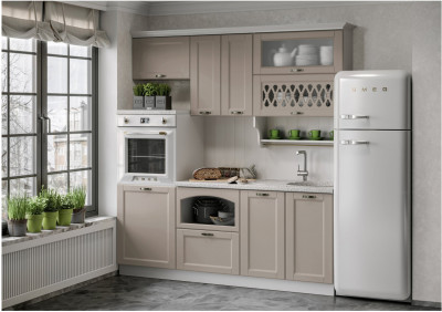 Кухня МДФ 2000 Милано Компоновка №3 (Шарли мокко)