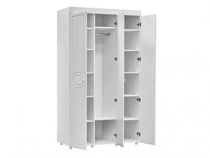 Спальня Монако-3 мягкая спинка белое дерево