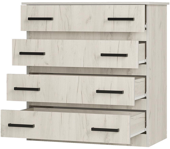 Комод Стандарт №6, Дуб крафт белый