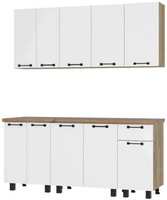 Готовая кухня Тина 1,8м, Крафт, белый