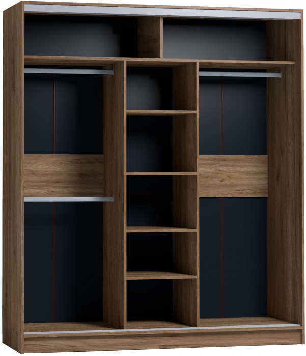 Шкаф-купе с зеркалом Strike 1800 Дуб табачный Craft