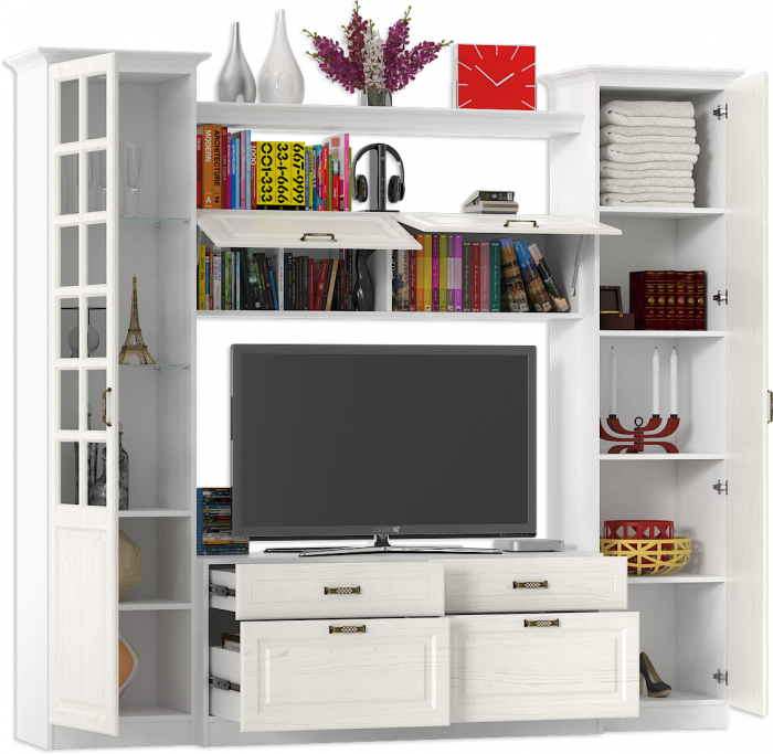 Ливерпуль Набор мебели 6, ясень ваниль/белый