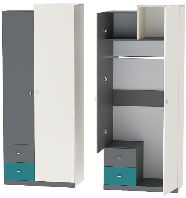 Модульная детская Клео набор 1 (Графит/Миндаль/Солнечный)