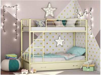 Двухъярусная кровать Севилья 2Я (Слоновая кость, Крем)