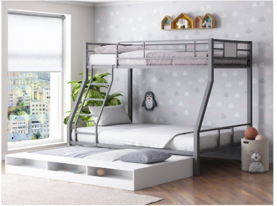 Двухъярусная кровать Гранада 1КВ (Венге, Черный)