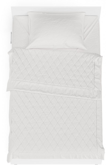 Мори Кровать с ящиками 1200, цвет белый, ШхГхВ 123,5х203,5х70 см., сп.м. 1200х2000 мм., без матраса, основание есть