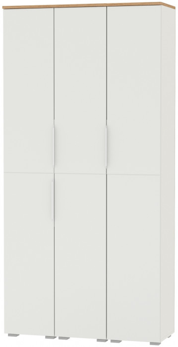 Октава 13.228 Шкаф-пенал + 13.228 Пенал + 13.228, белый шагрень/дуб крафт золотой/фасады МДФ белый шагрень