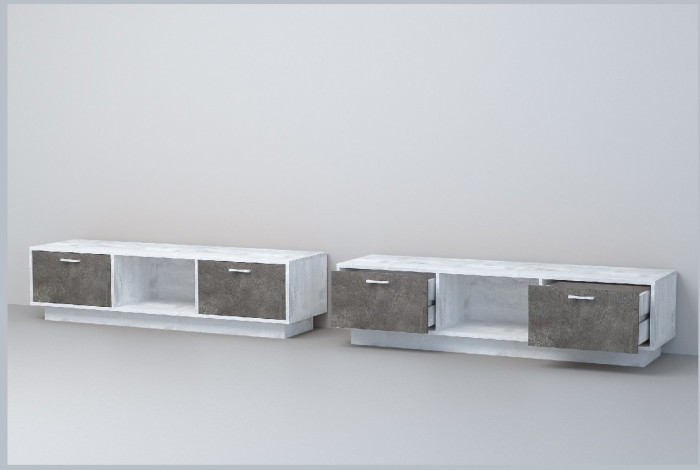 Эго Тумба Т-3 ПД (Камень Темный/Бетон Светлый)