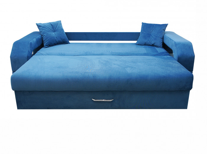 Диван еврокнижка Манчестер 160 ВЕЛЮР 07 СИНИЙ
