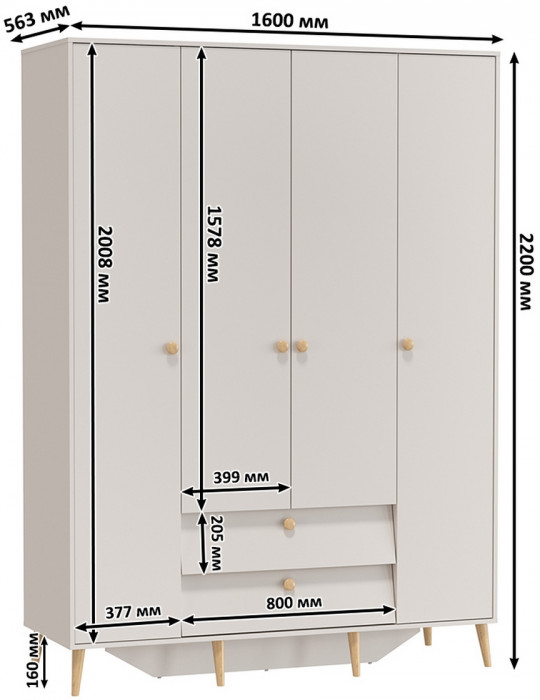 Афина Спальня 41-1600, кашемир серый