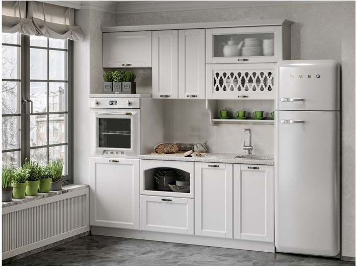 Кухня МДФ 2000 Милано Компоновка №3 (Шарли бриз)