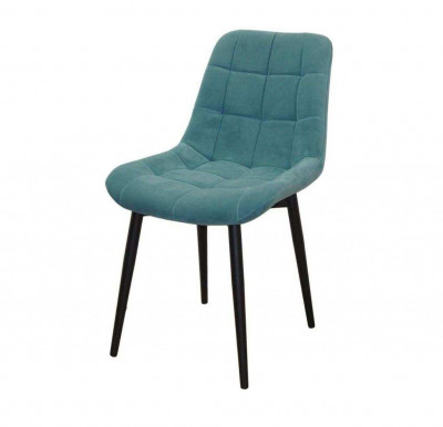 Стул Р / черный /велюр бирюзовый