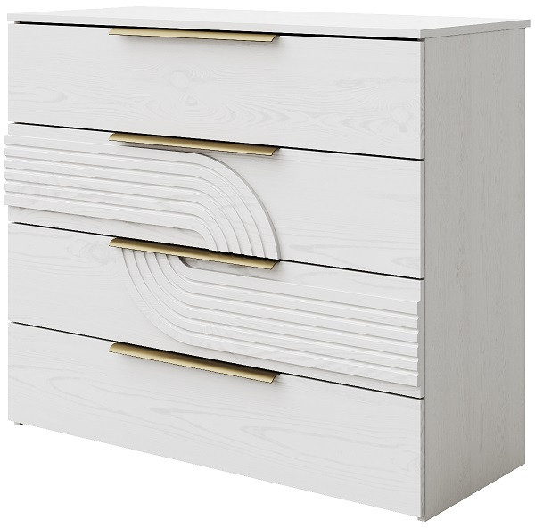 Модульная спальня "Монтиз" - Белый текстурный/Корунд джелато