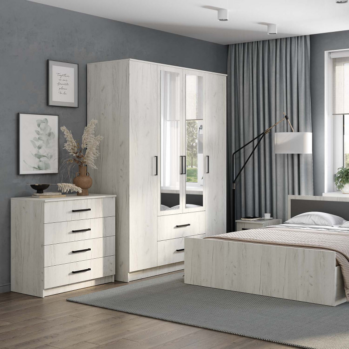 "Фиеста" комод 850 (850х866х500) дуб крафт белый