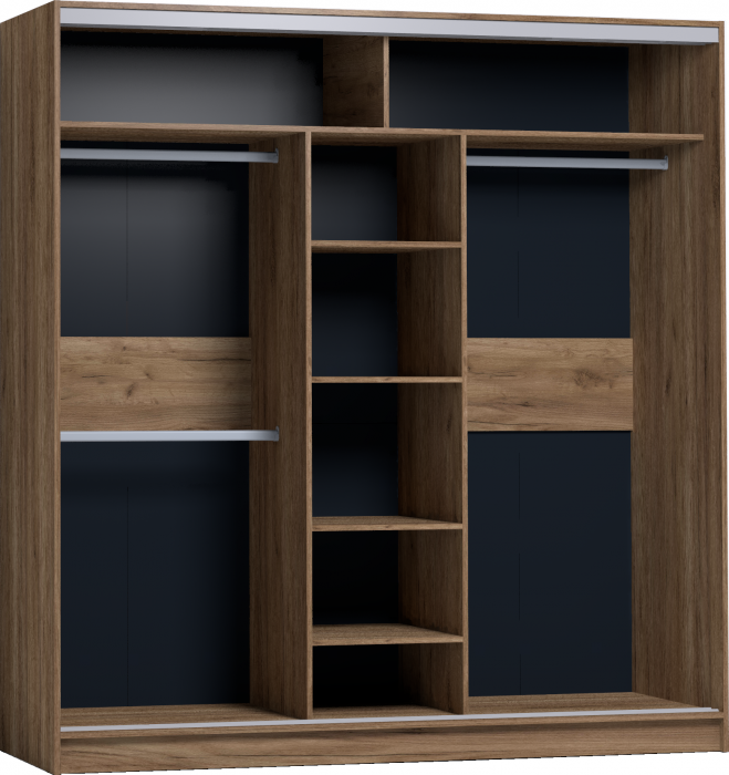 Шкаф-купе с зеркалом Strike 2000 Дуб табачный Craft