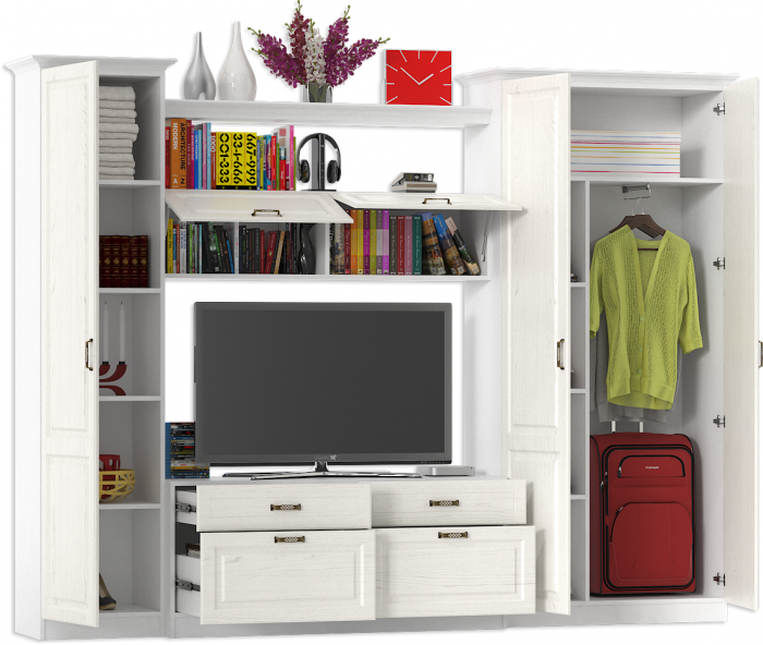 Ливерпуль Набор мебели 8, ясень ваниль/белый