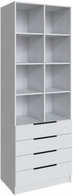 Стеллаж Мадрид (0,8) с 4 ящ. белый