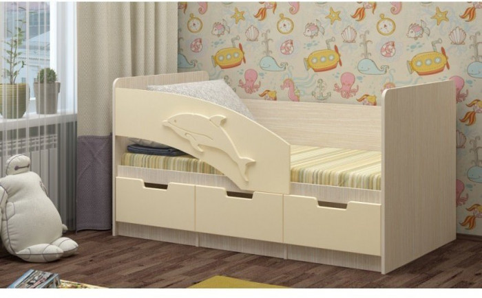 Детская кровать Дельфин-6 МДФ, 80х180