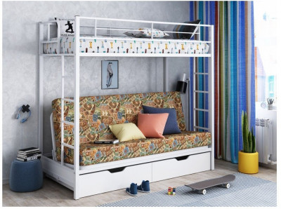 Двухъярусная кровать Мадлен ЯЯ (Белый)