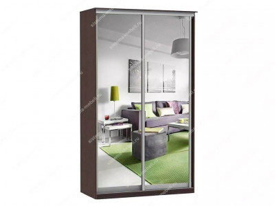 Шкаф купе Модерн 1190х600 2-х дверный зеркальный венге
