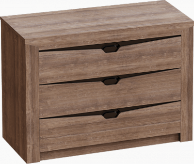 Соренто спальня Комод с 3 ящиками дуб стирлинг