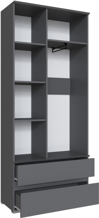 Плейона Шкаф графит серый