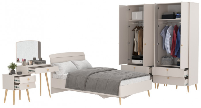 Афина Спальня 17-1200, кашемир серый