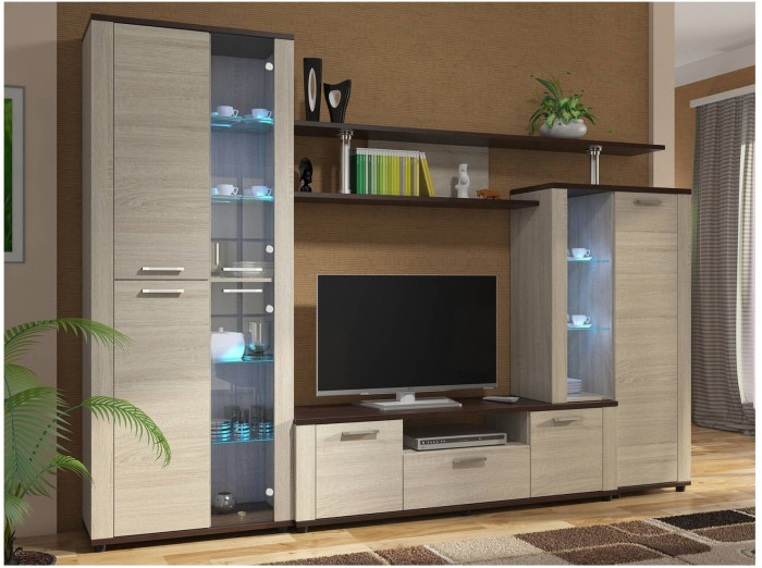 Гостиная Соло-10А (Дуб Сонома / белый)